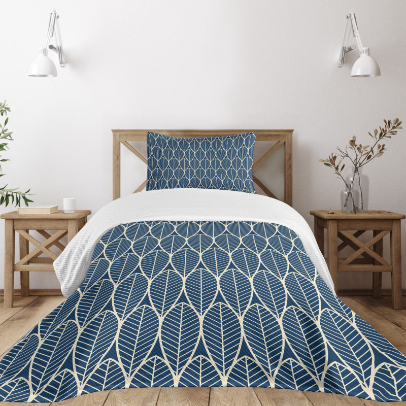 Abstract Leafage Pattern Bedspread Set