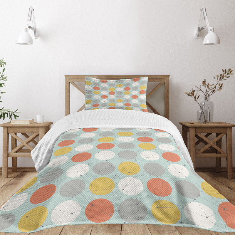 Abstracts Circles Lines Bedspread Set