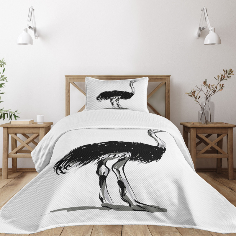Sketch Bird Desert Bedspread Set
