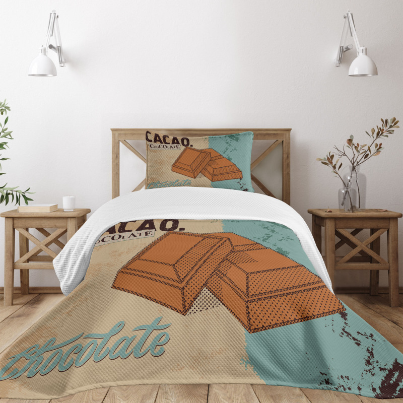 Vintage Chocolate Bar Bedspread Set