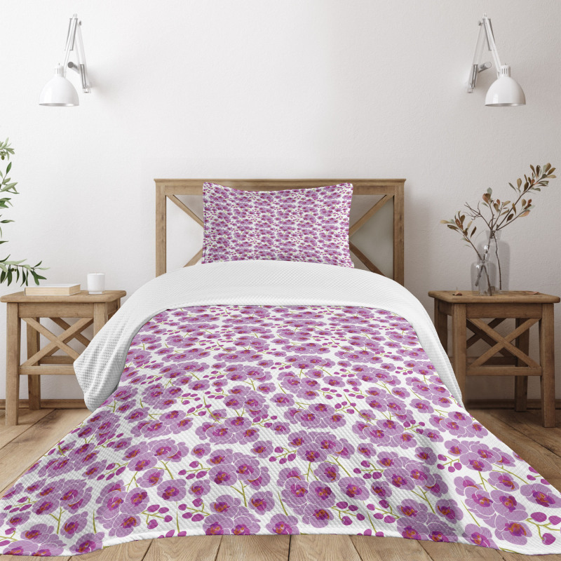 Floral Branches Meadow Bedspread Set