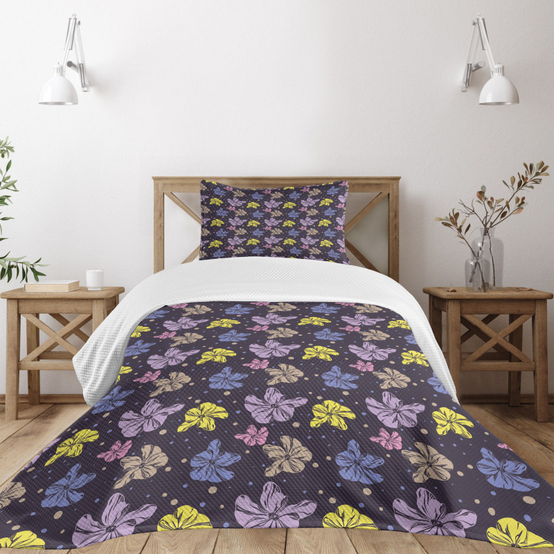 Surreal Vivid Flower Petals Bedspread Set