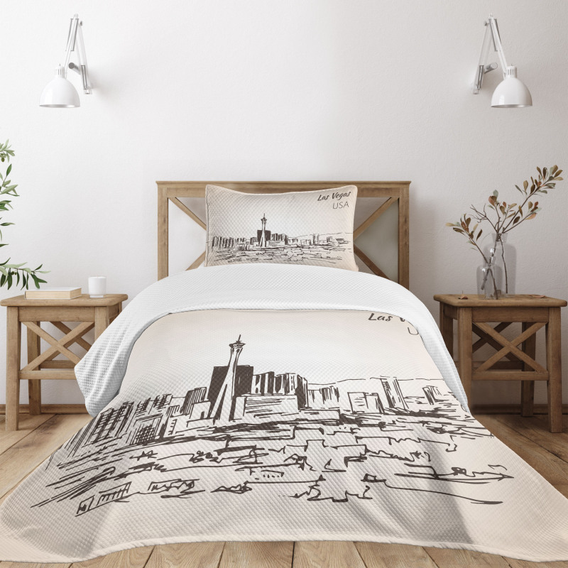 Nevada State Hand Drawn Bedspread Set