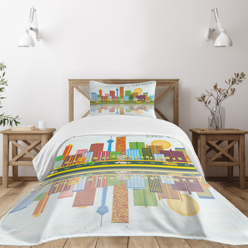 Skyline of Nevada City Bedspread Set