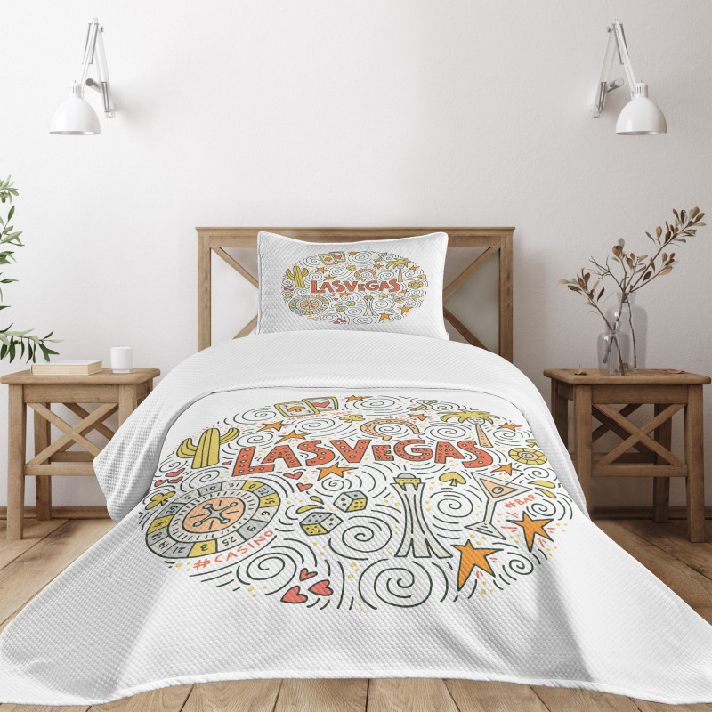 Buildings Simple Design Bedspread Set