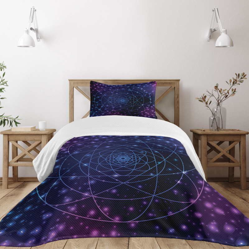 Outer Space Line Art Bedspread Set