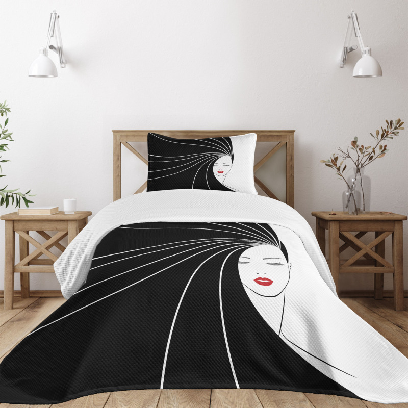 Extra Long Straight Hair Bedspread Set