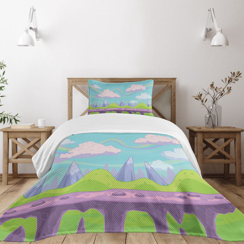 Abstract Fairy Tale Scene Bedspread Set