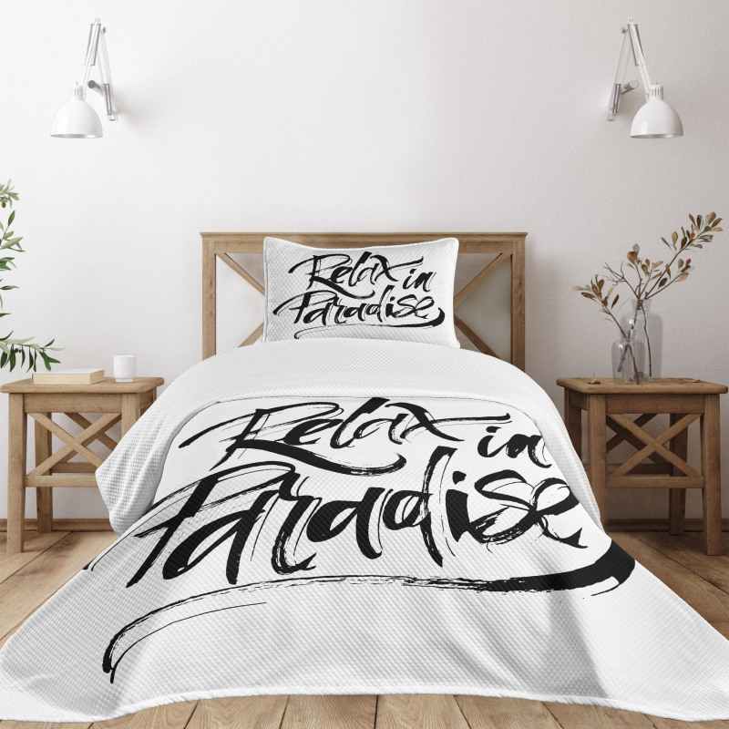 Relax in Paradise Message Bedspread Set