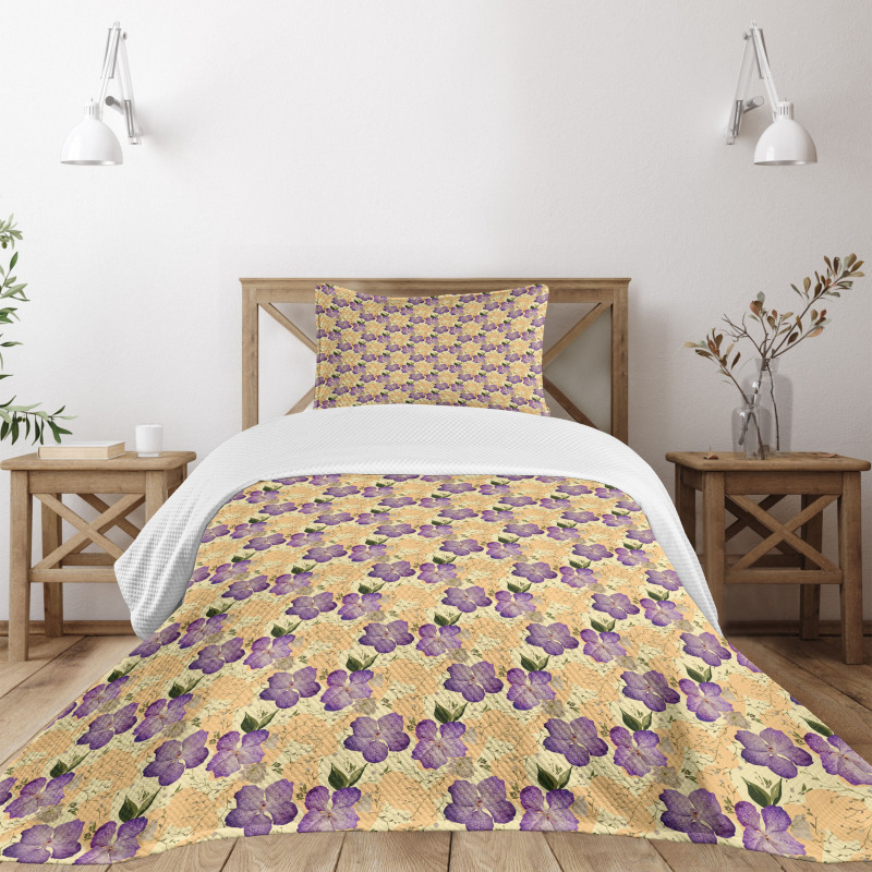 Romantical Purple Orchids Bedspread Set