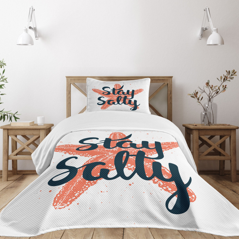 Stay Salty Starfish Bedspread Set