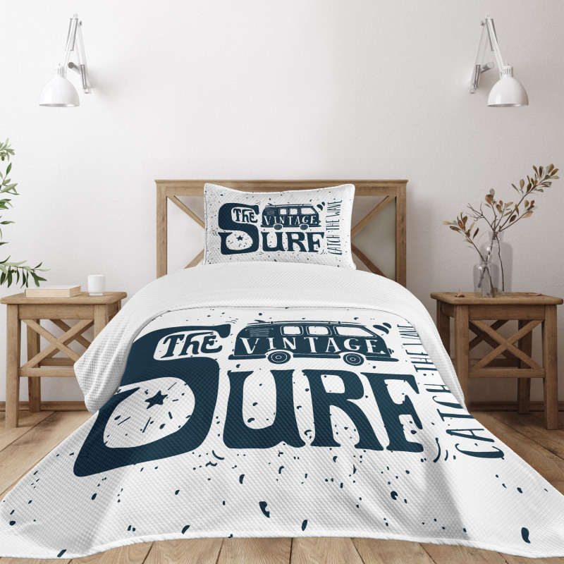 Vintage Surf Mini Van Bedspread Set