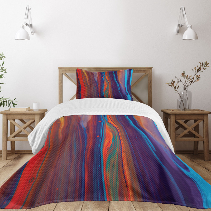 Close up of Oil Painting Bedspread Set