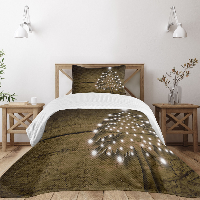 Bokeh Ornaments on Tree Bedspread Set