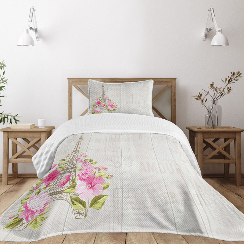 Spring Blossoming Flowers Bedspread Set