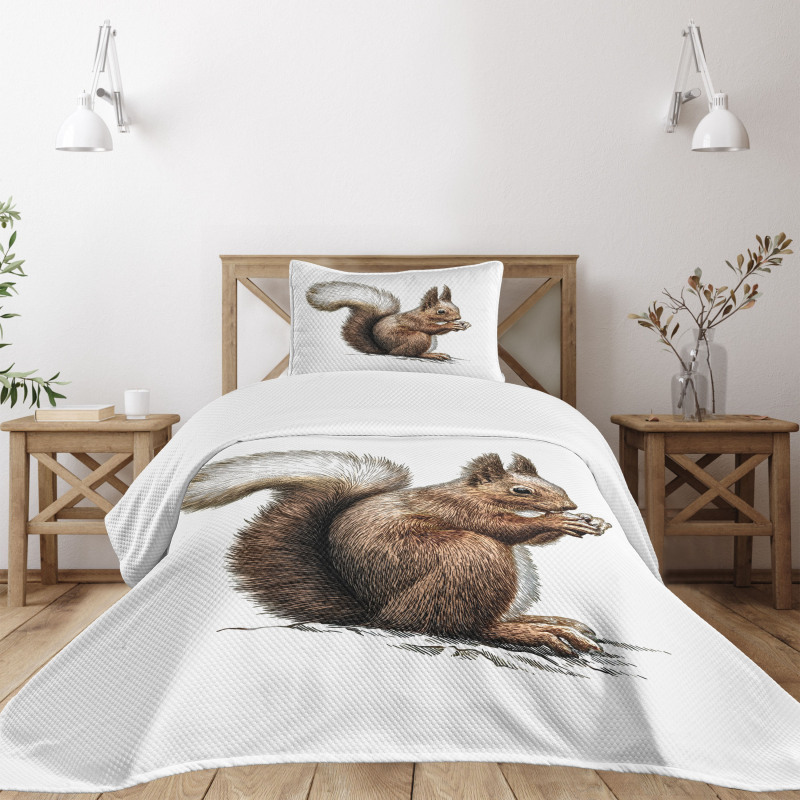 Sketch Artwork Wildlife Bedspread Set