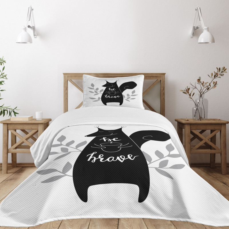 Be Brave Words Inspiration Bedspread Set