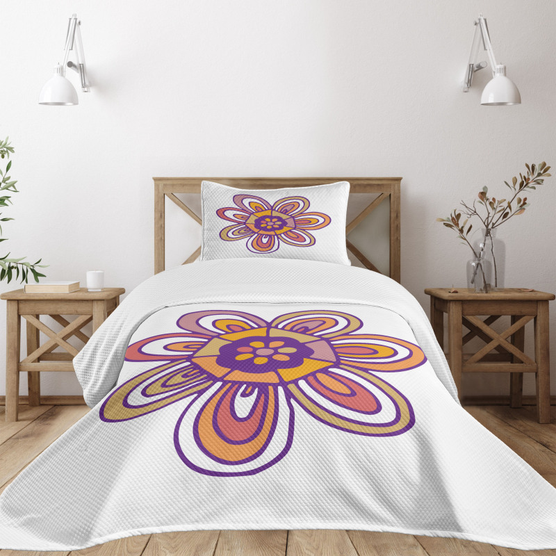 7 Petal Lonely Flower Bedspread Set