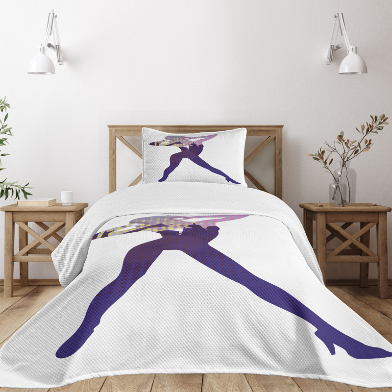 Dancer Young Lady in High Heel Bedspread Set