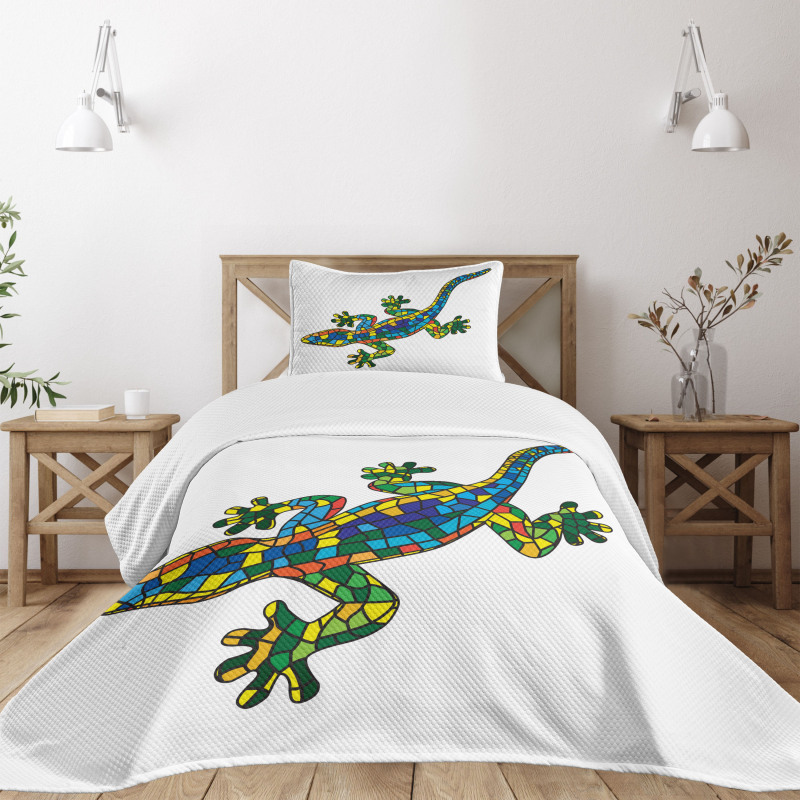 Mosaic Style Stained Glass Bedspread Set