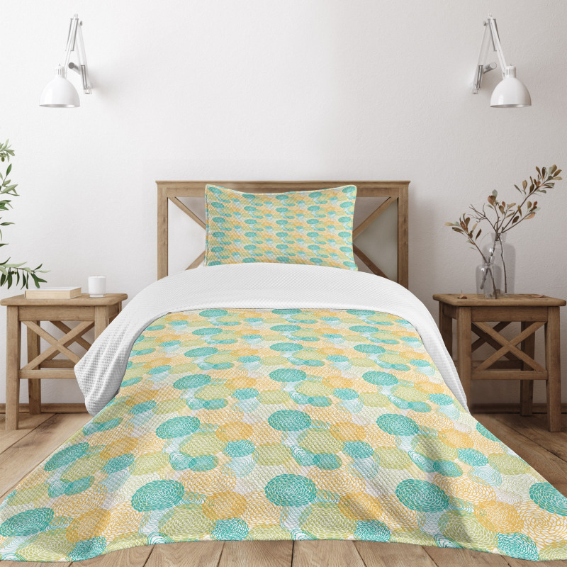 Silhouette Petals Nature Bedspread Set