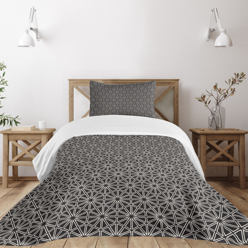 Hexagons Squares and Stars Bedspread Set