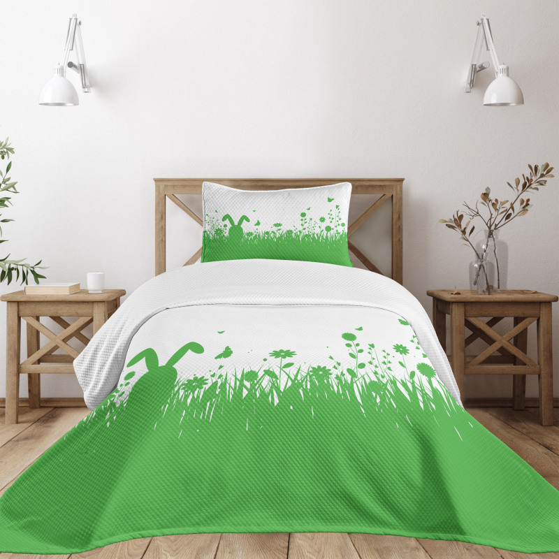 Green Spring Field Easter Bedspread Set