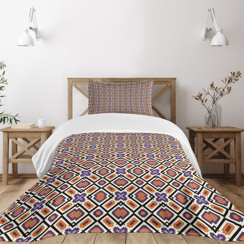 Composition of Shapes Bedspread Set