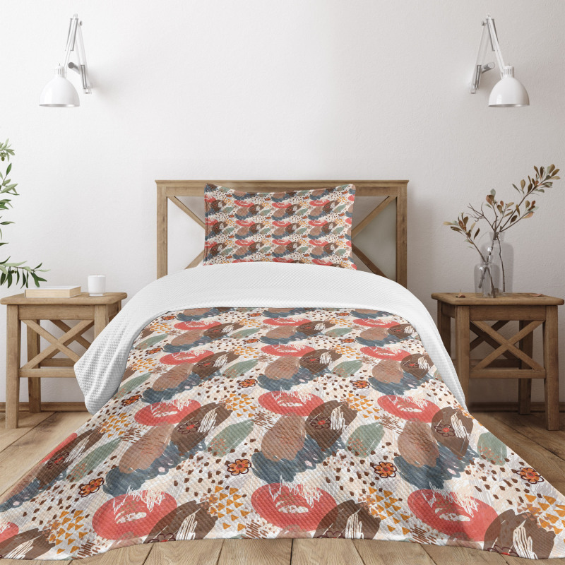 Abstract Scribble Pattern Bedspread Set