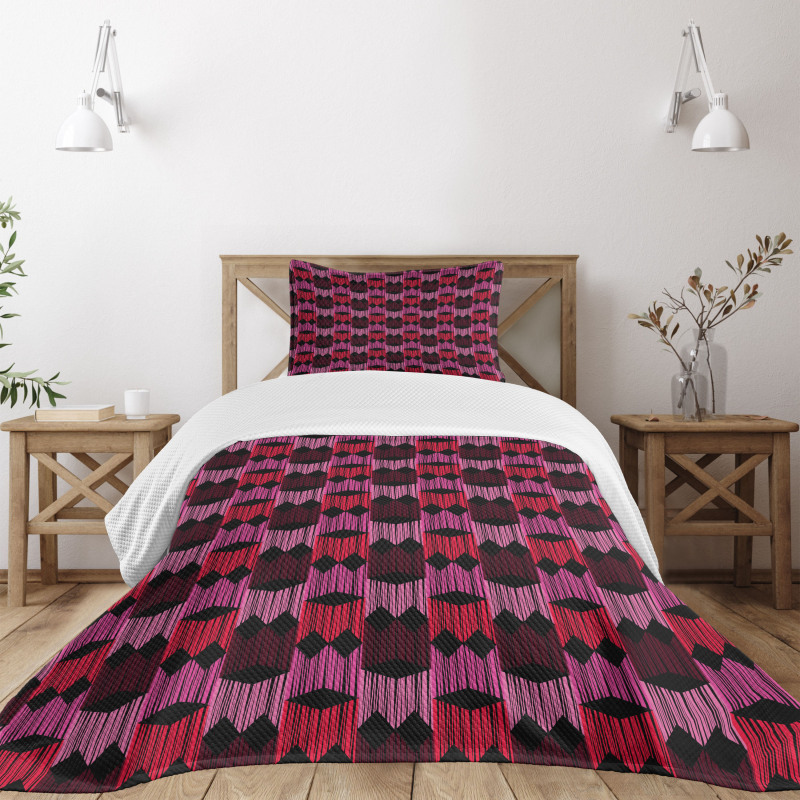 Rhombuses and Diamonds Bedspread Set