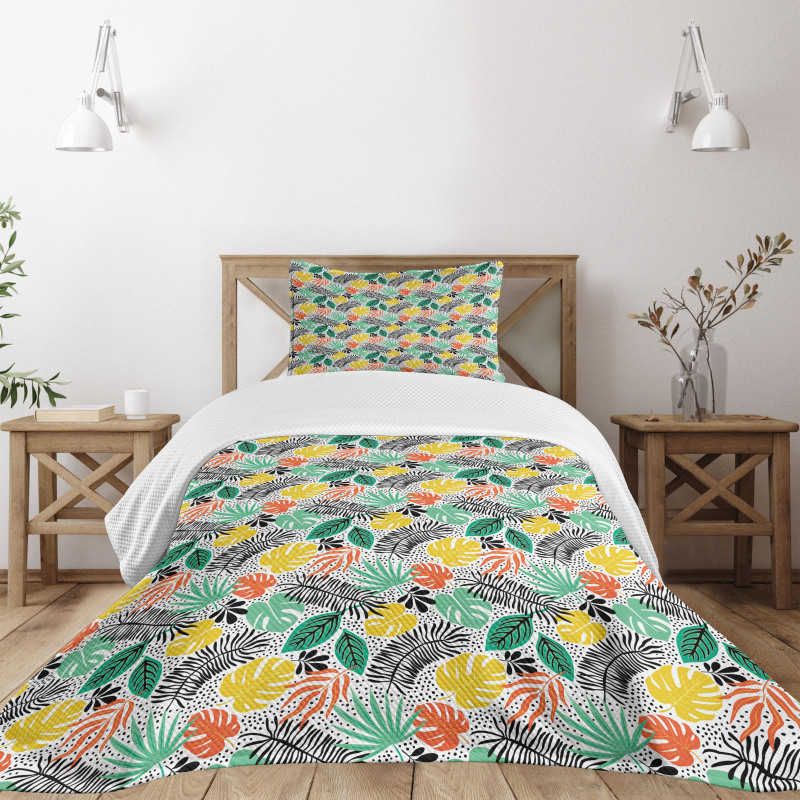 Exotic Botanical Elements Bedspread Set
