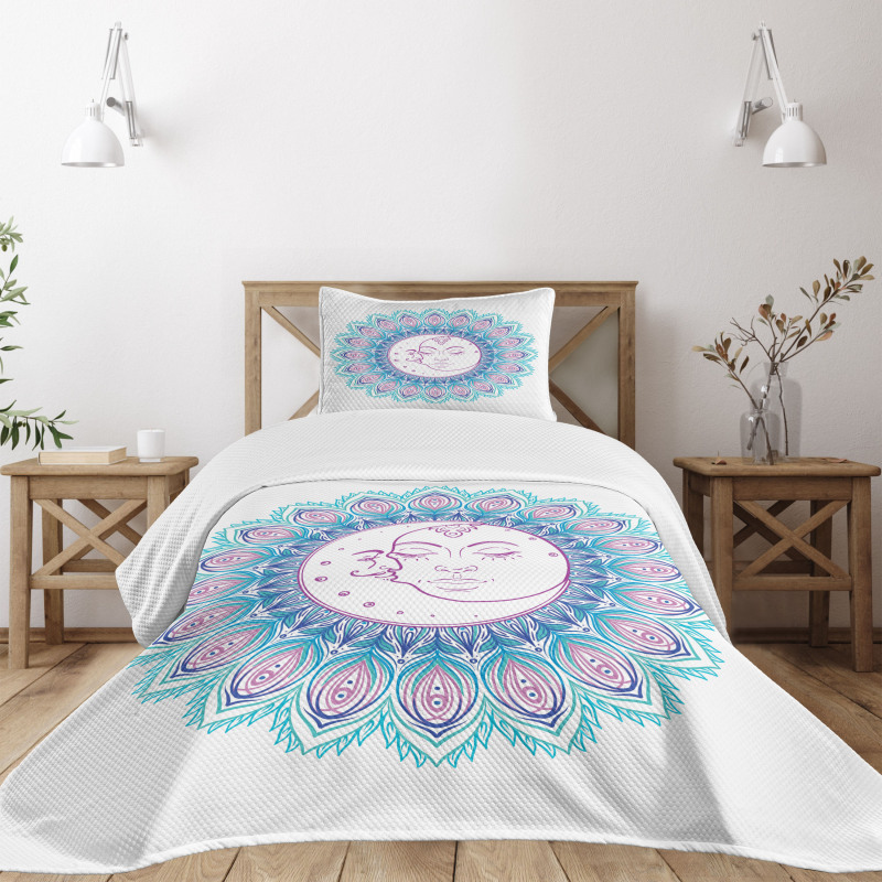 Colorful Mandala Sign Bedspread Set