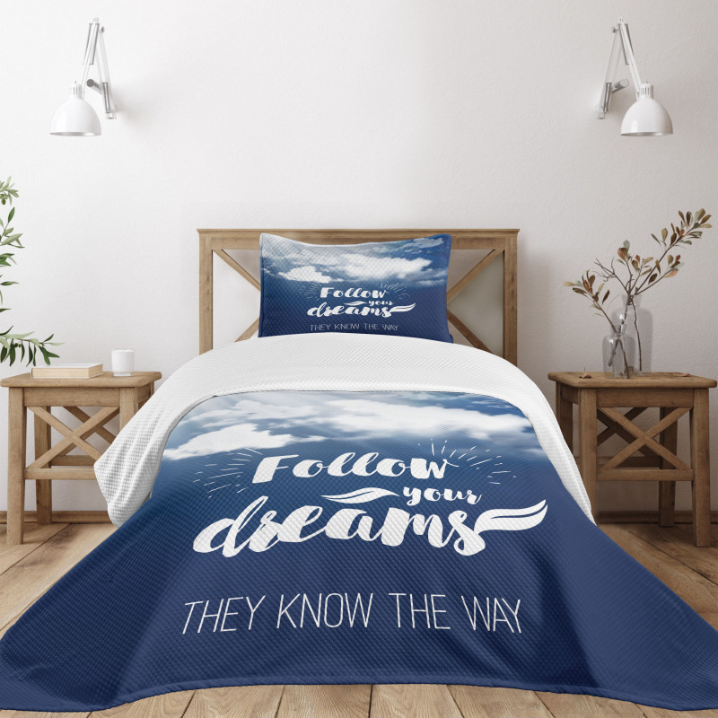 Follow Your Dreams Clouds Bedspread Set
