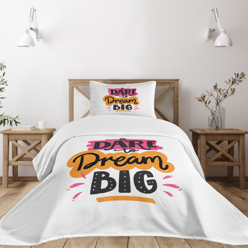 Positive Inspirational Words Bedspread Set