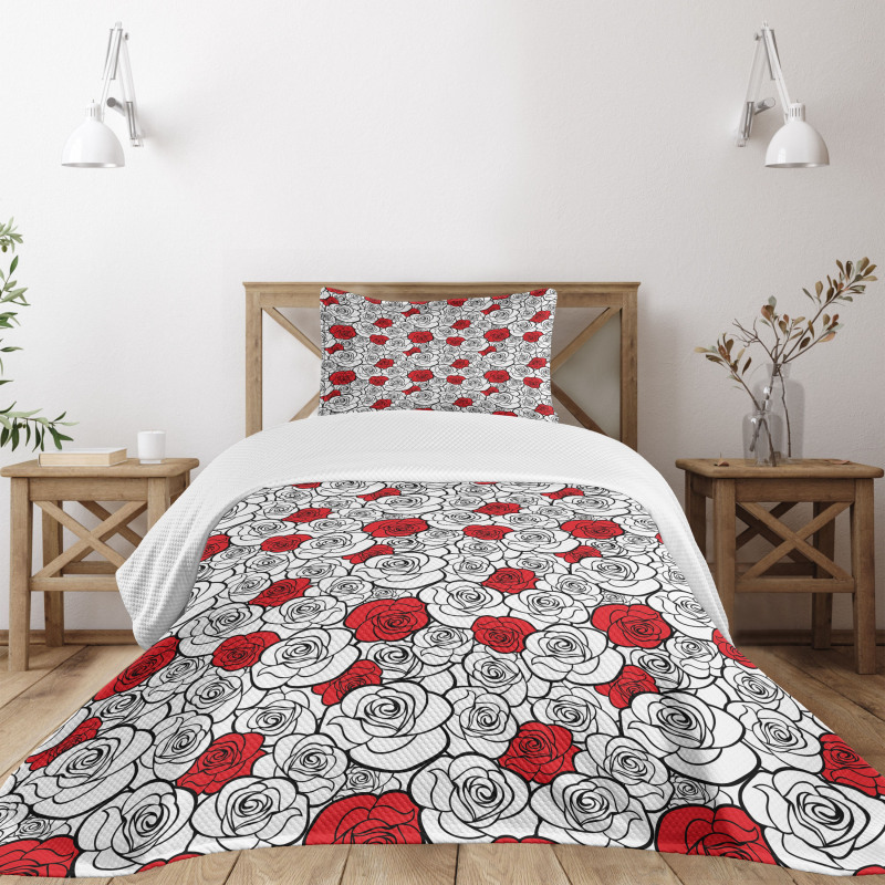Roses Love Blossom Bedspread Set
