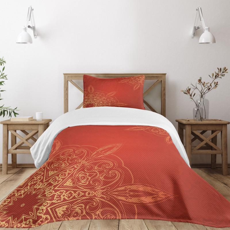 Radiant Romantic Design Bedspread Set