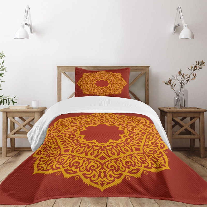 Aztec Style Painting Vivid Bedspread Set