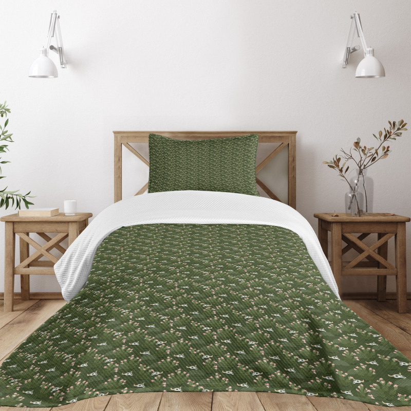 Cactus with Flower and Skull Bedspread Set