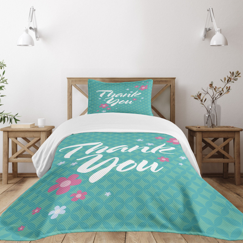 Flowers Design Bedspread Set