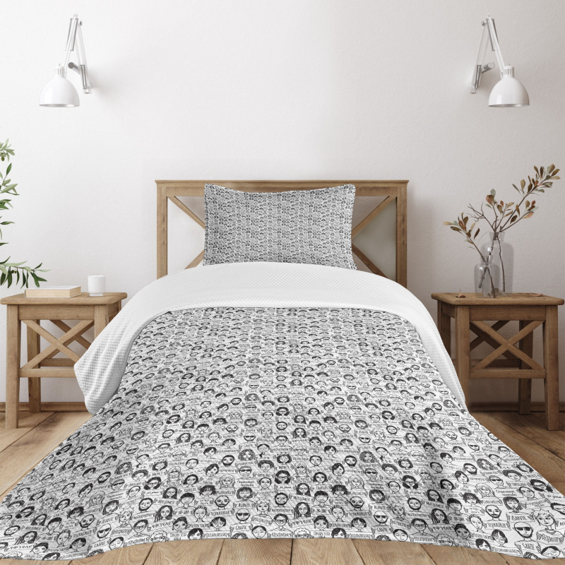 Phrase in Every Language Bedspread Set
