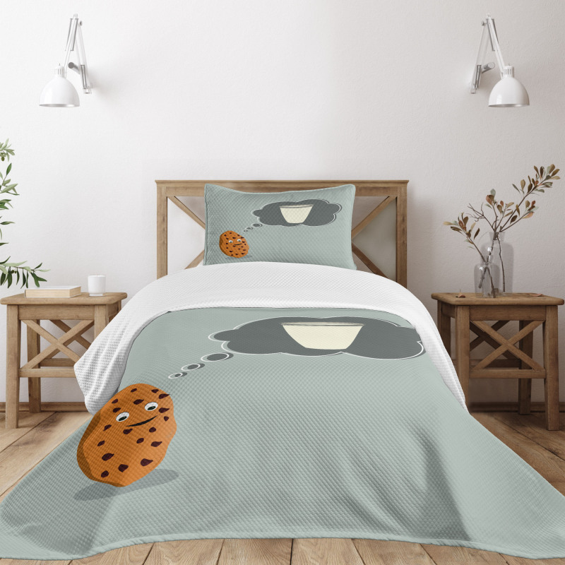 Cookie Dreaming of Milk Bedspread Set