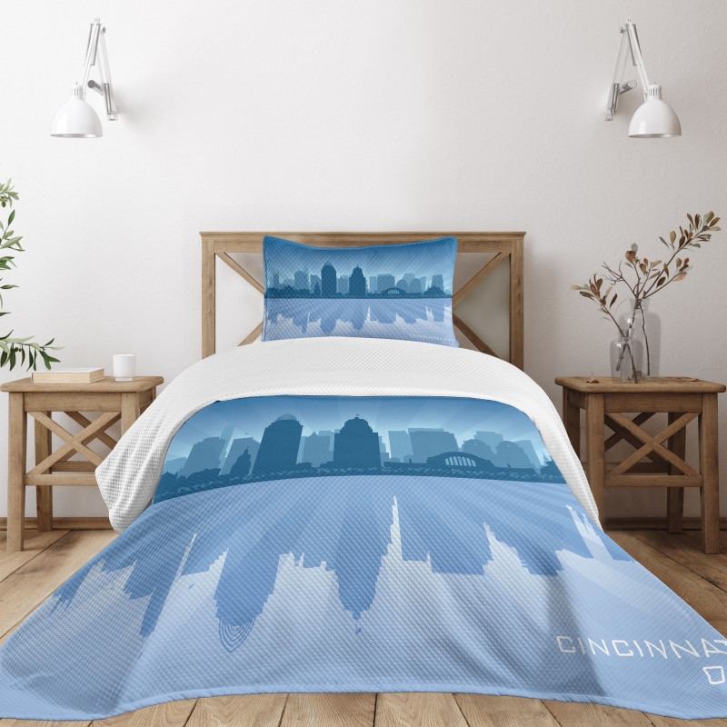 Reflection Cityscape Bedspread Set