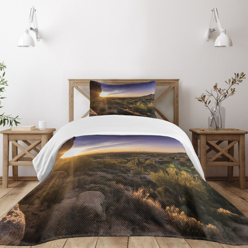 Scenic Sunrise Sandstones Bedspread Set