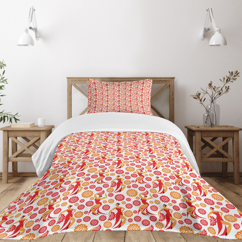 Flamenco Dancers Ethnic Bedspread Set