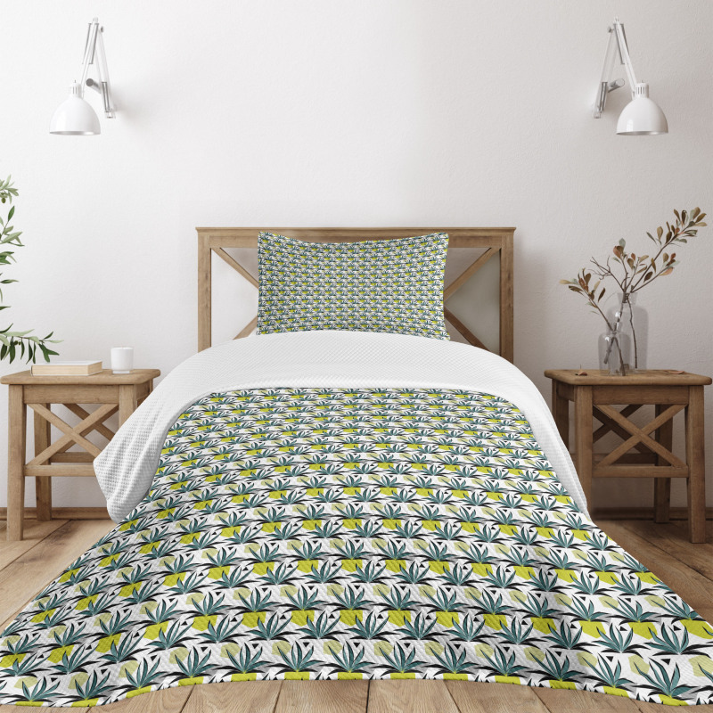 Botanical and Geometrical Bedspread Set