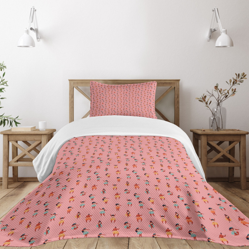 Ladies Dancing Ukulele Bedspread Set