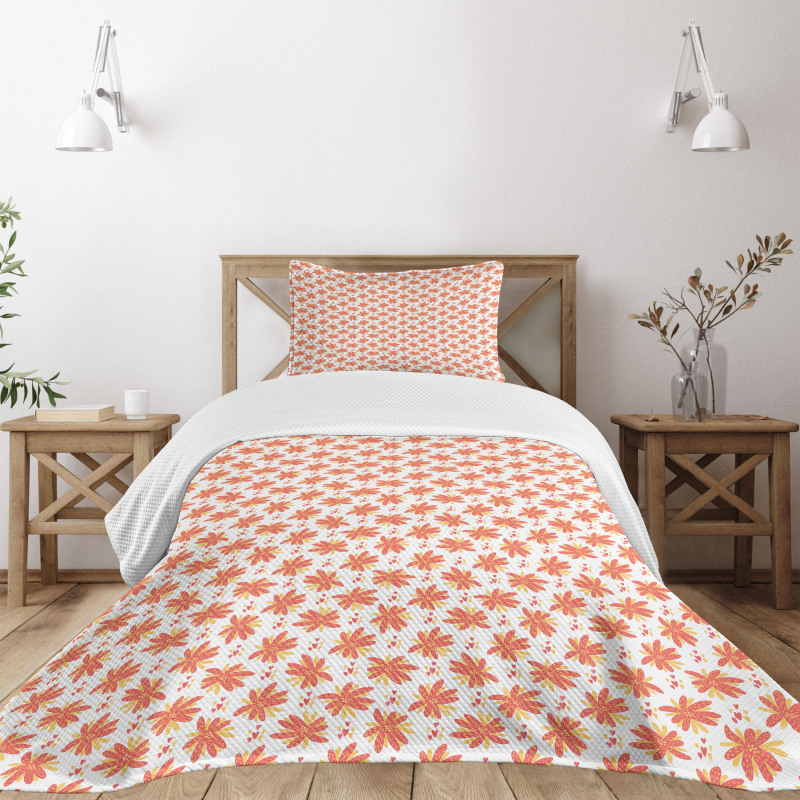 Blooming Botany and Hearts Bedspread Set