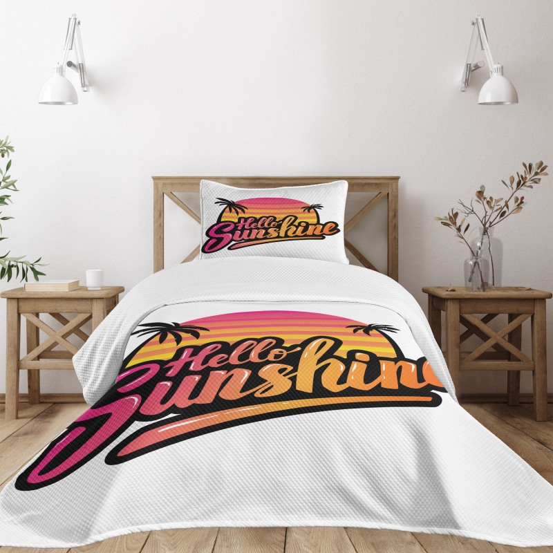 Sixties Style Colors Bedspread Set