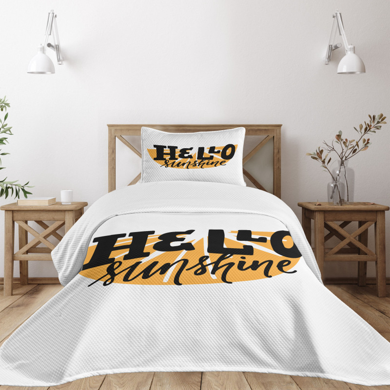 Funny Hand Lettering Bedspread Set