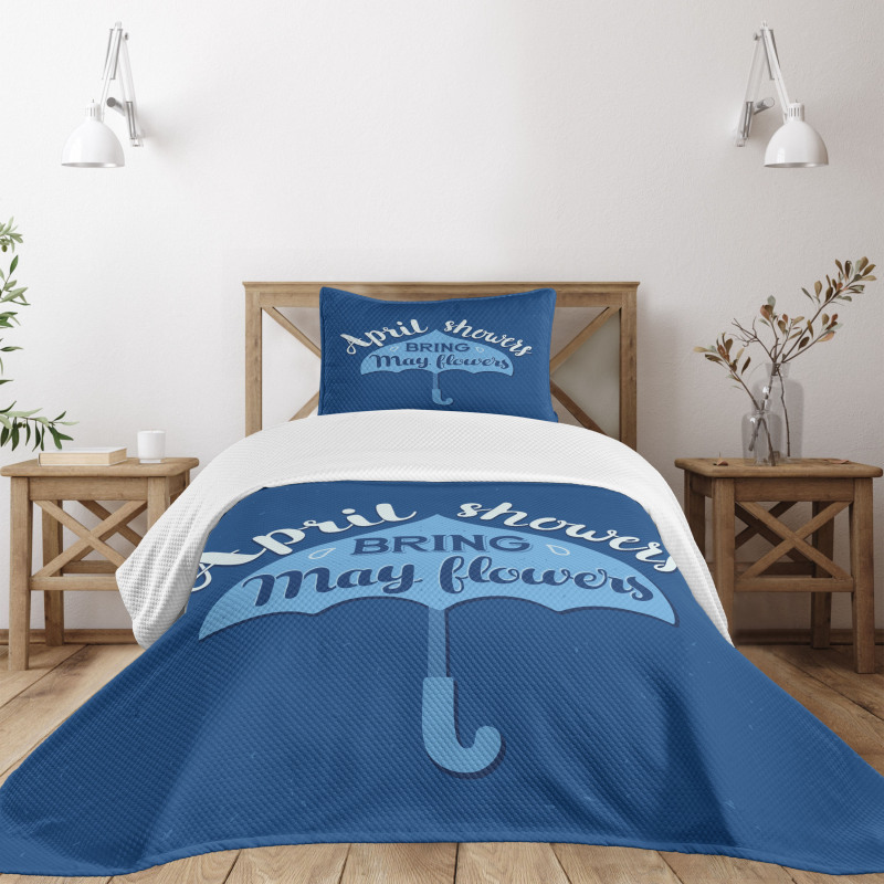 Umbrella Words April and May Bedspread Set